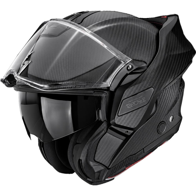 Scorpion EXO-TECH II Carbon Solid atveramā motocikla ķivere, matēti melna