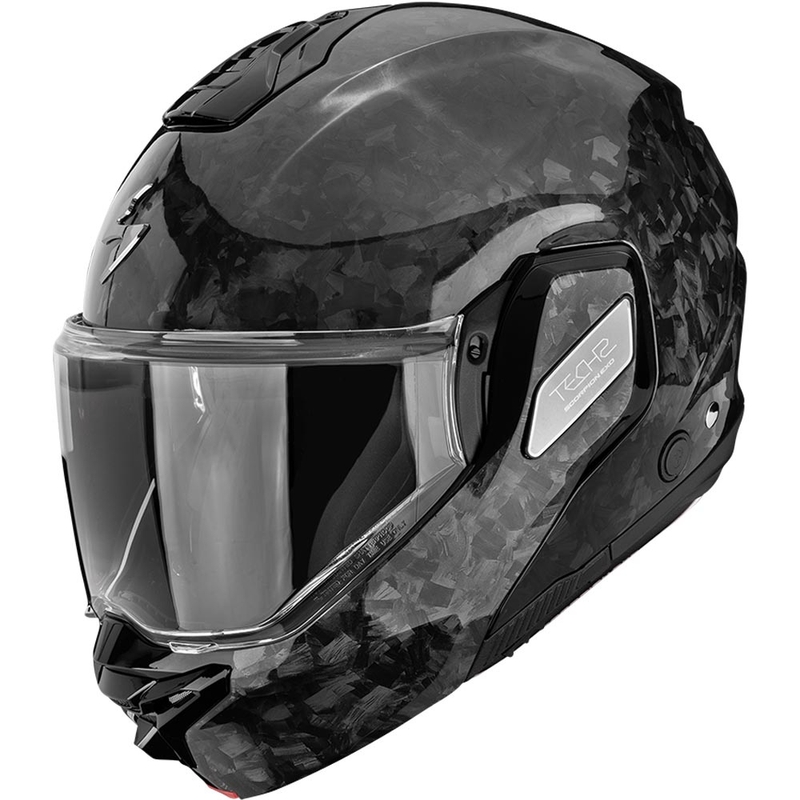 Scorpion EXO-TECH II Onyx Carbon motocikla ķivere, atverama, melna