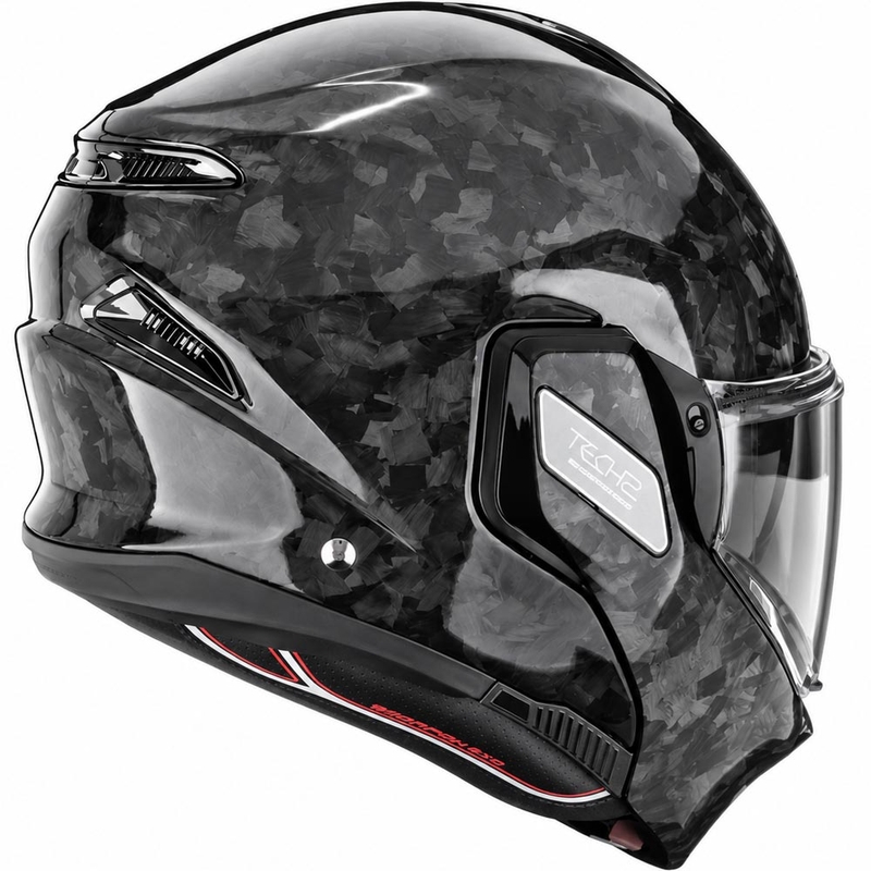 Scorpion EXO-TECH II Onyx Carbon motocikla ķivere, atverama, melna