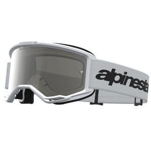 Alpinestars Vision 3 Wordmark motokrosa brilles, baltas-melnas