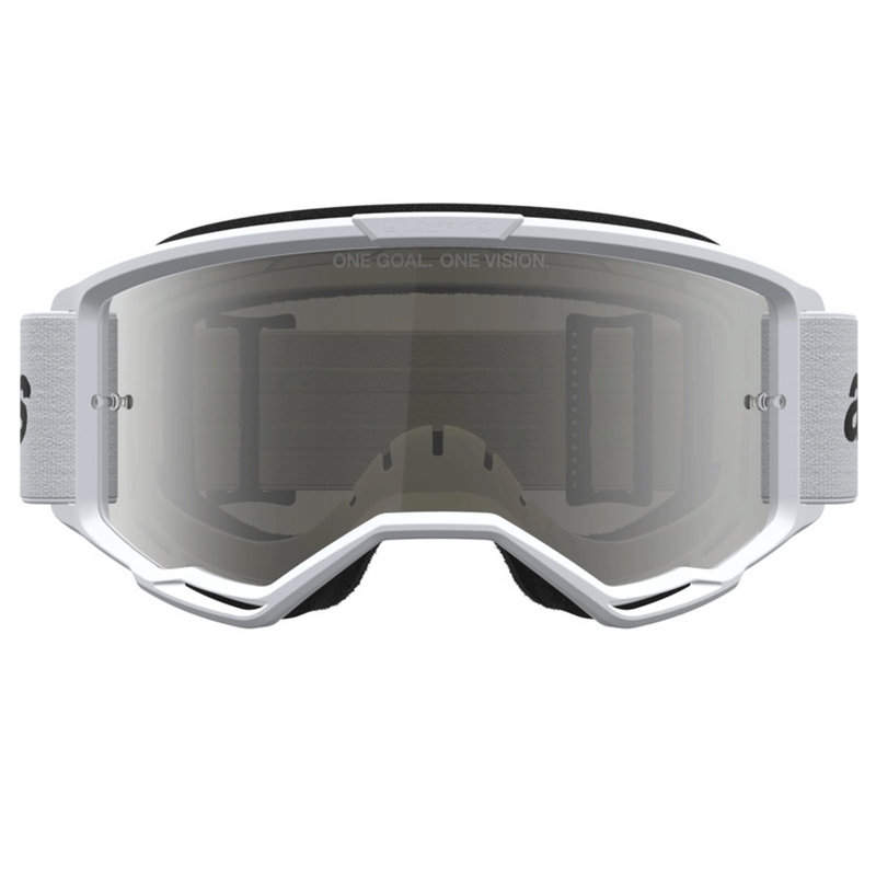 Alpinestars Vision 3 Wordmark motokrosa brilles, baltas-melnas