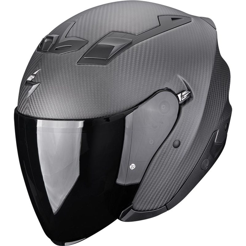 Scorpion EXO-Z1 Carbon Solid atvērtā motocikla ķivere, matēta melna
