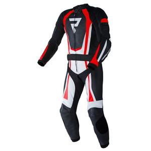 Rebelhorn Piston II PRO melns-balts-fluo sarkans motocikla kombinezons izpārdošana