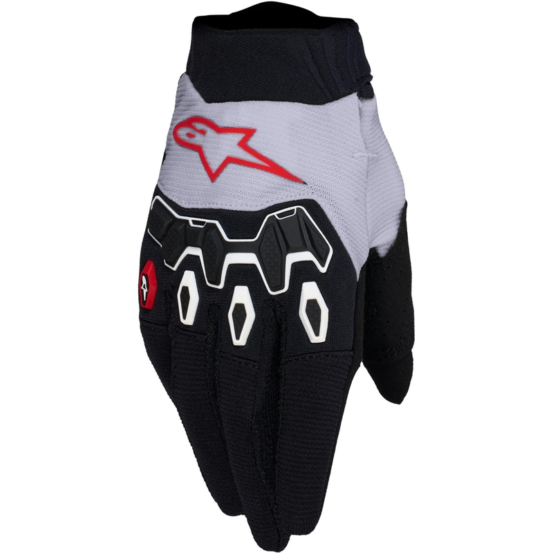 Alpinestars Full Bore V2 motokrosa cimdi gaiši ceriņkrāsas-melni-sarkani