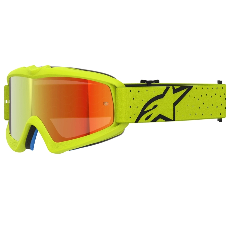 Bērnu motokrosa brilles Vision Youth Vesta fluorescējošas dzeltenas-melnas