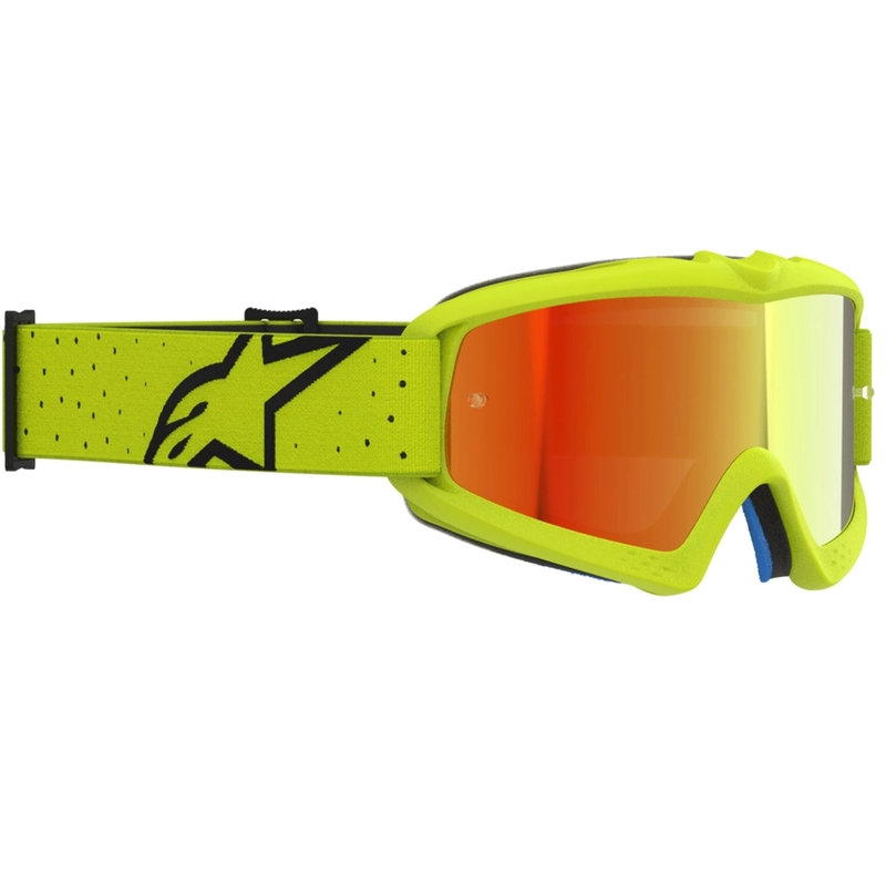 Bērnu motokrosa brilles Vision Youth Vesta fluorescējošas dzeltenas-melnas
