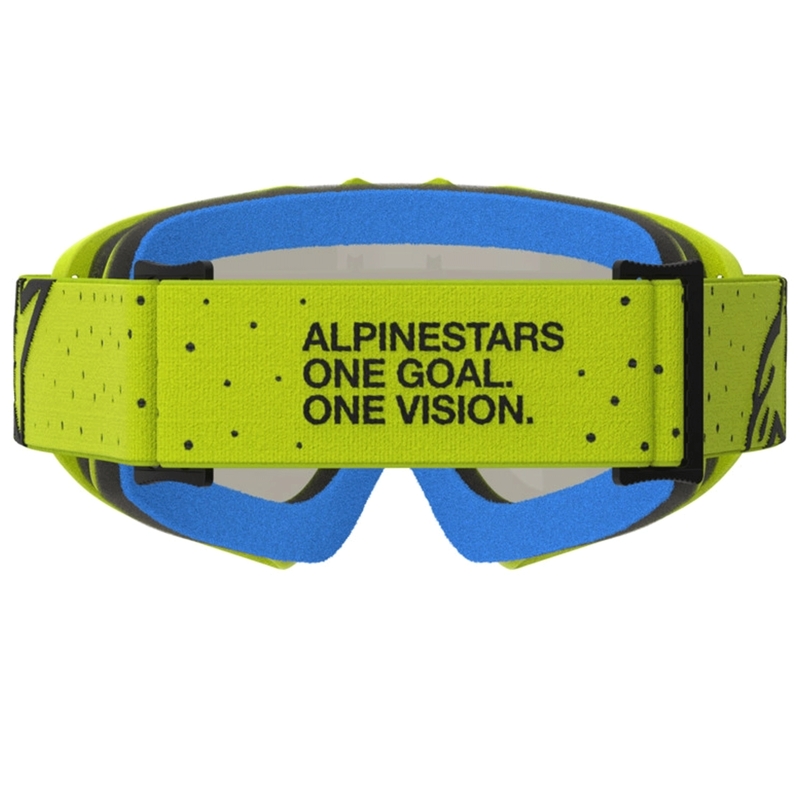 Bērnu motokrosa brilles Vision Youth Vesta fluorescējošas dzeltenas-melnas