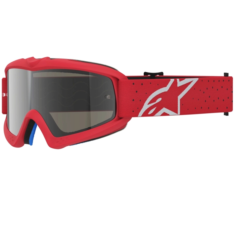 Alpinestars Vision Youth Vesta fluorescējošas sarkanas-hromētas bērnu motokrosa brilles
