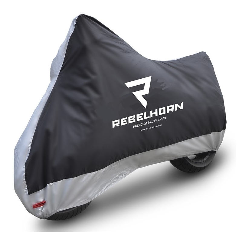 Motociklu tents Rebelhorn Cover II melns-sudrabs