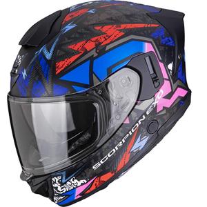 Scorpion EXO-530 Air Meteor motocikla ķivere, pilna sejas, matēta, melna-rozā