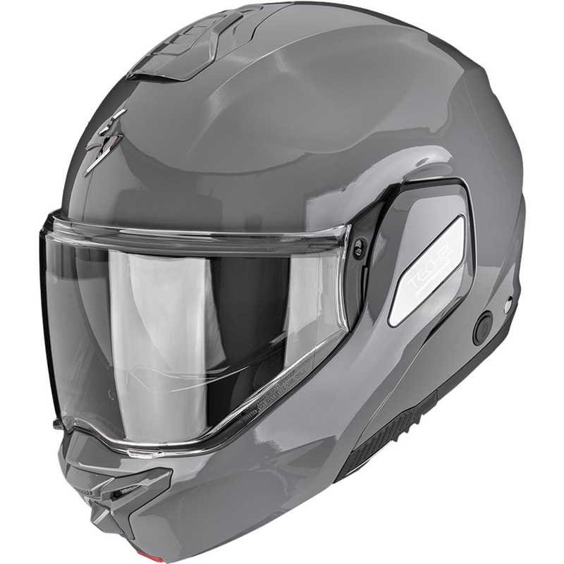 Scorpion EXO-TECH II Solid atveramā motocikla ķivere, cementa pelēka