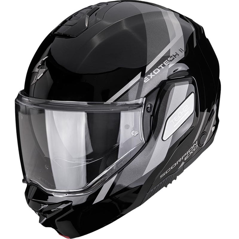 Scorpion EXO-TECH II Markus atveramā motocikla ķivere melna-sudraba