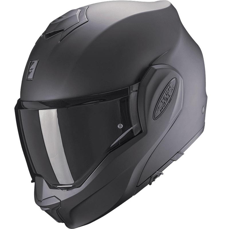 Scorpion EXO-TECH Lite Solid atveramā motocikla ķivere, matēti melna