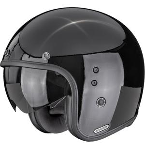Scorpion Belfast II cietā atvērtā motocikla ķivere, melna