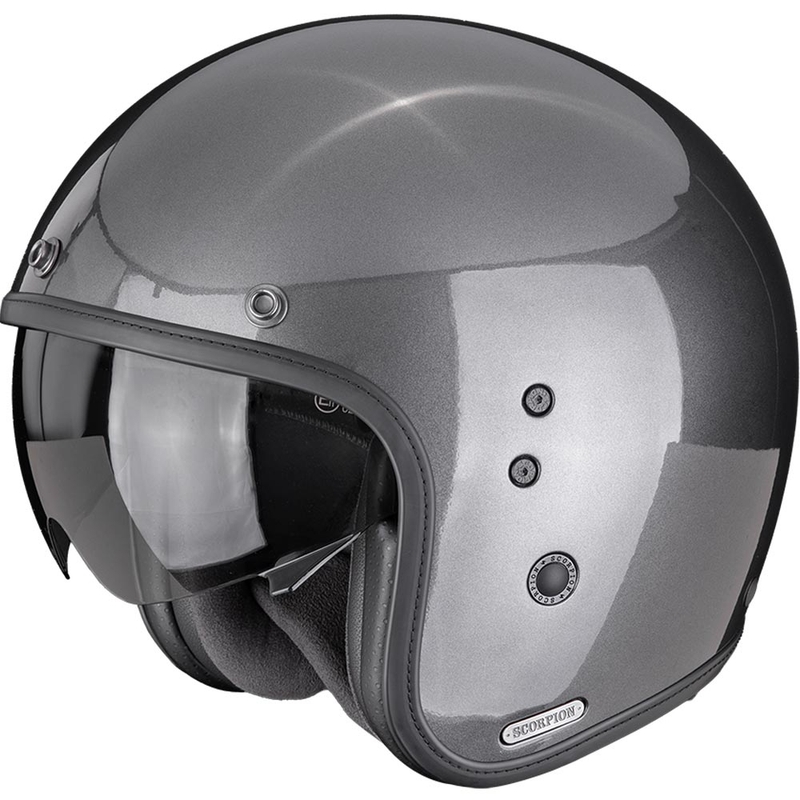Scorpion Belfast II Solid atvērtā tipa motocikla ķivere metāliski pelēka