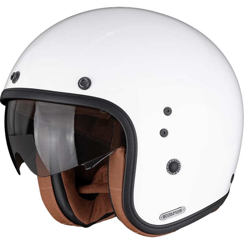 Scorpion Belfast II Luxe atvērtā motocikla ķivere, balta