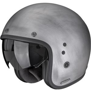 Scorpion Belfast II Scratch atvērtā motocikla ķivere, sudraba
