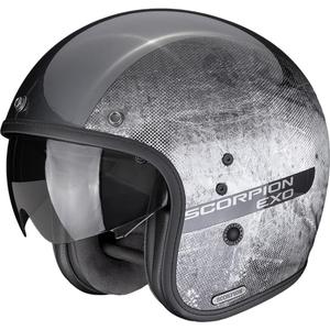 Scorpion Belfast II Quest atvērtā motocikla ķivere, sudrabaini melna