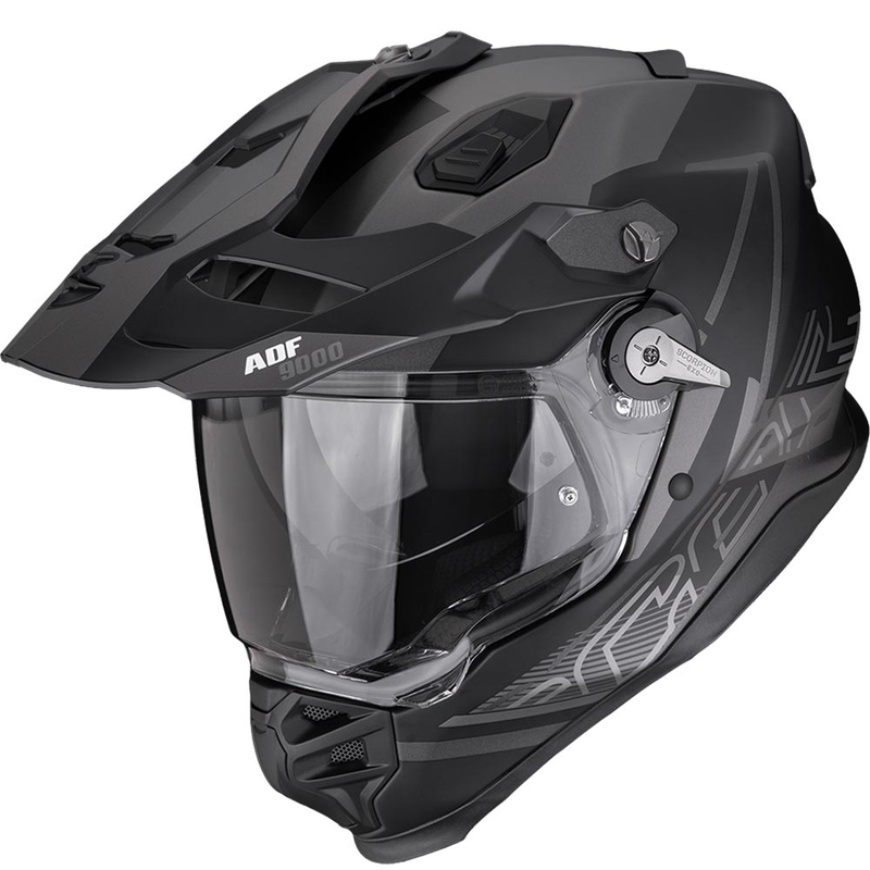 Enduro ķivere Scorpion ADF-9000 Air Summit matēta melna-sudraba