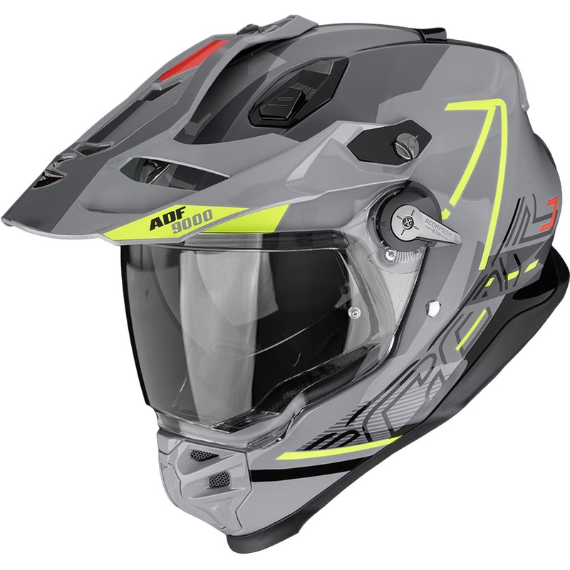 Enduro ķivere Scorpion ADF-9000 Air Summit sudrabaini dzeltena