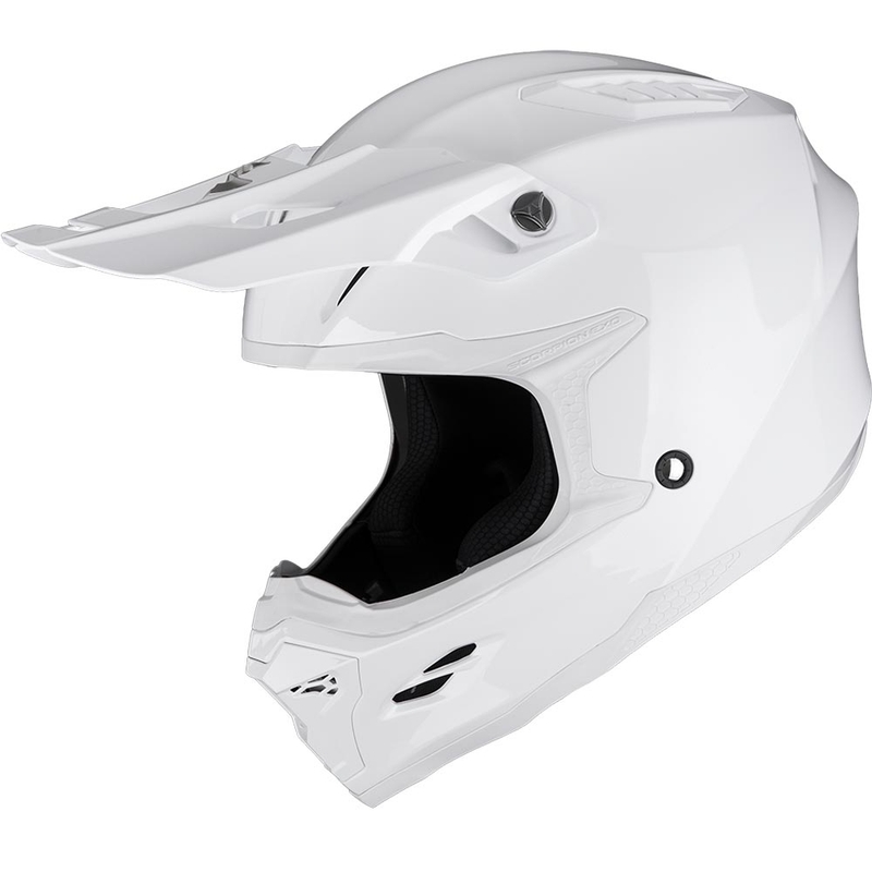 Scorpion SMX-10 Solid motokrosa ķivere, balta