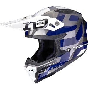 Scorpion SMX-10 Leap motokrosa ķivere sudrabaini zila
