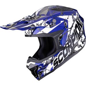 Scorpion SMX-10 Gasoline motokrosa ķivere zila-balta-melna