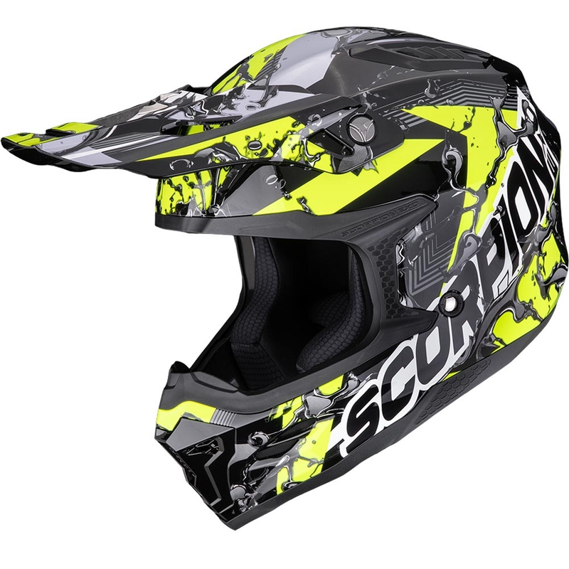 Scorpion SMX-10 Gas motokrosa ķivere melna-dzeltena