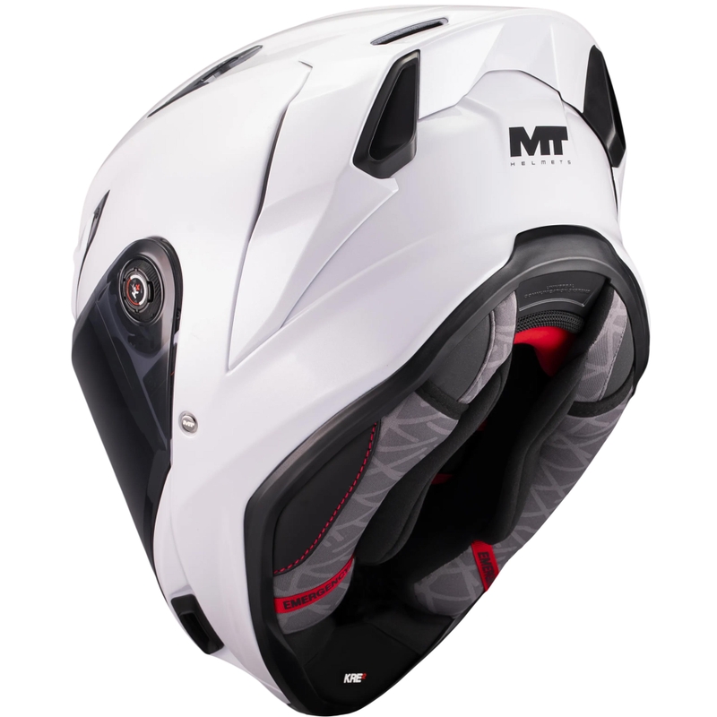 Pilna motocikla ķivere MT KRE 2 Pure A0 balta