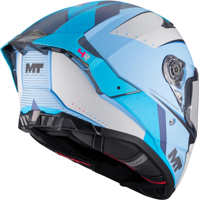Pilna izmēra motocikla ķivere MT Thunder 4 R SV Wind Tunnel C7 matēta zili pelēka