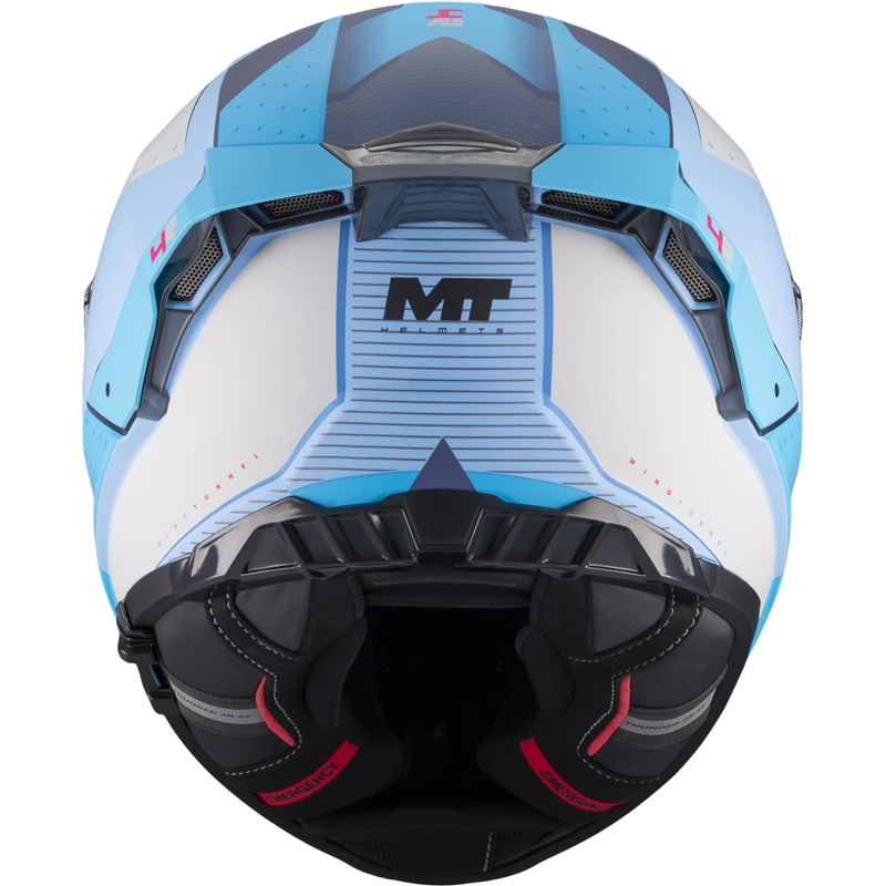 Pilna izmēra motocikla ķivere MT Thunder 4 R SV Wind Tunnel C7 matēta zili pelēka