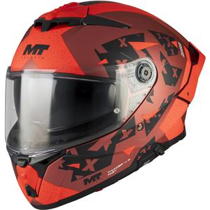 Pilna motocikla ķivere MT Thunder 4 R SV Fast C5 matēta melna-pelēka-sarkana