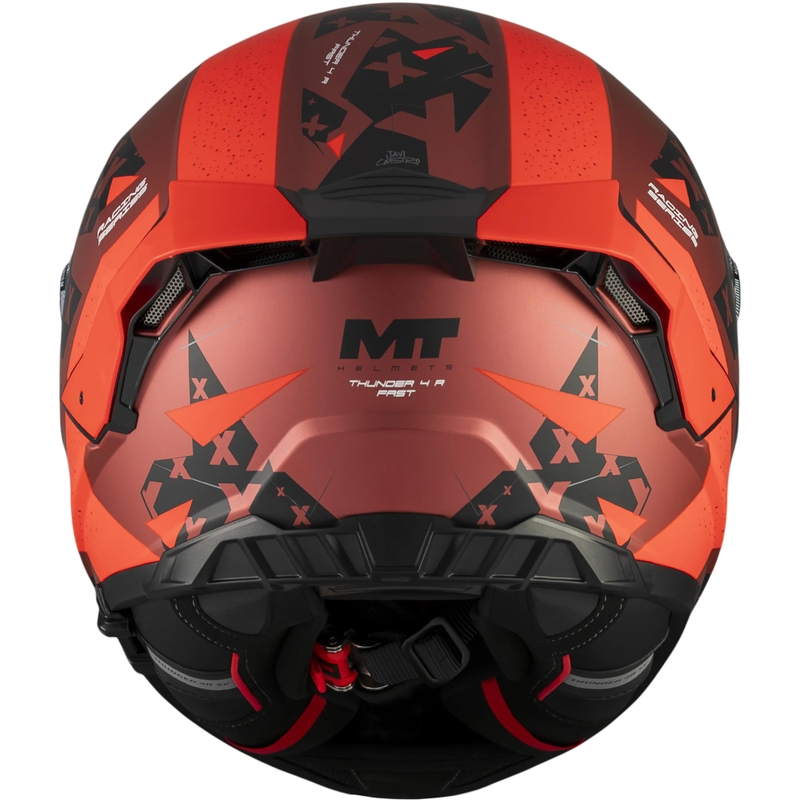 Pilna motocikla ķivere MT Thunder 4 R SV Fast C5 matēta melna-pelēka-sarkana