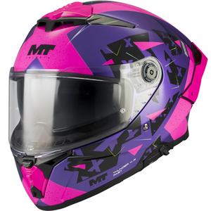Slēgta motocikla ķivere MT Thunder 4 R SV Fast C8 violeti rozā-melna