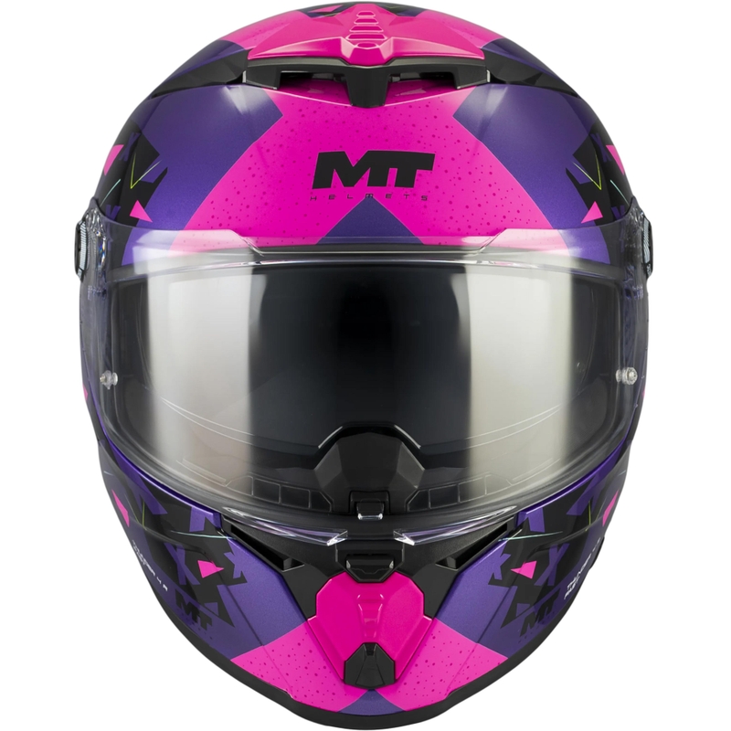 Slēgta motocikla ķivere MT Thunder 4 R SV Fast C8 violeti rozā-melna