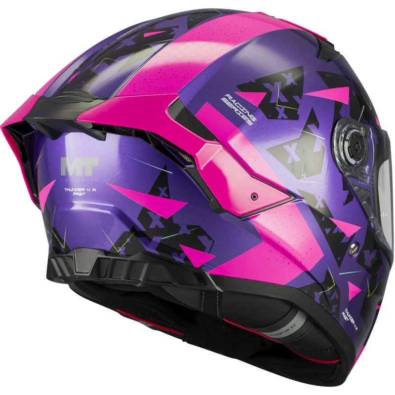 Slēgta motocikla ķivere MT Thunder 4 R SV Fast C8 violeti rozā-melna