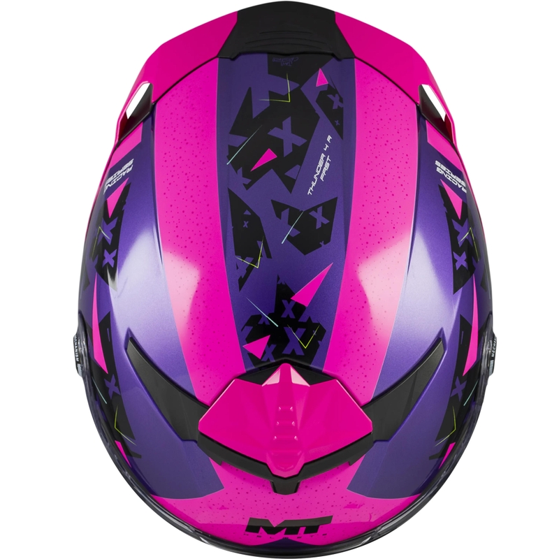 Slēgta motocikla ķivere MT Thunder 4 R SV Fast C8 violeti rozā-melna