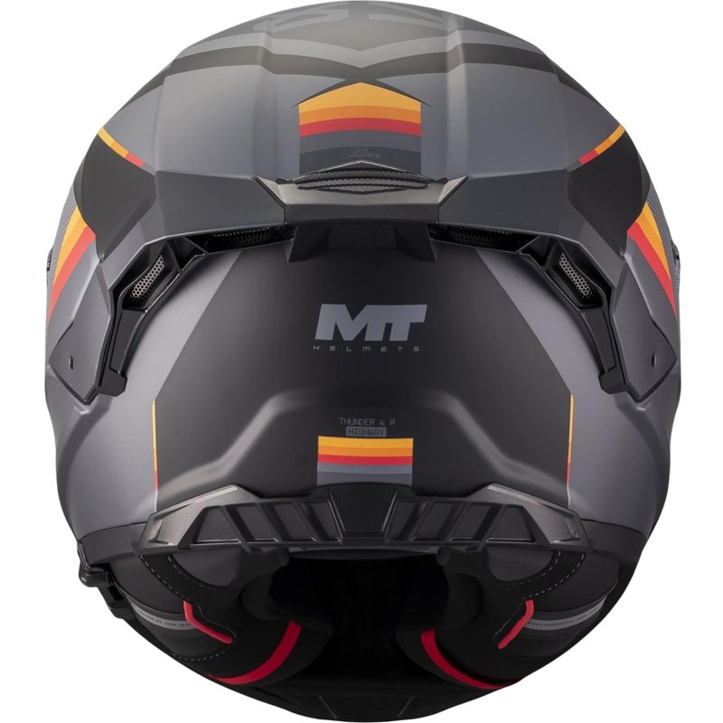 Pilna izmēra motocikla ķivere MT Thunder 4 R SV Highway B5 matēta pelēka-melna