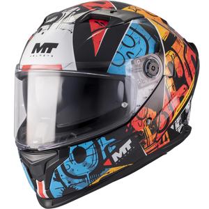Pilna izmēra motocikla ķivere MT Braker SV Blackboard B5 melna-zila-sarkana