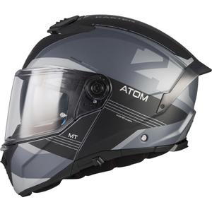 Atverama motocikla ķivere MT Atom 2 SV Kaster C2 matēta melna-pelēka