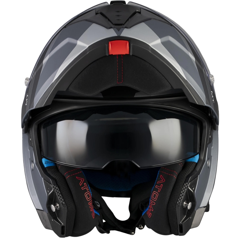 Atverama motocikla ķivere MT Atom 2 SV Kaster C2 matēta melna-pelēka