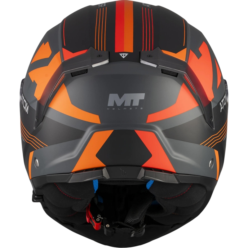 Atverama motocikla ķivere MT Atom 2 SV Kaster C14 matēta melna-pelēka-oranža