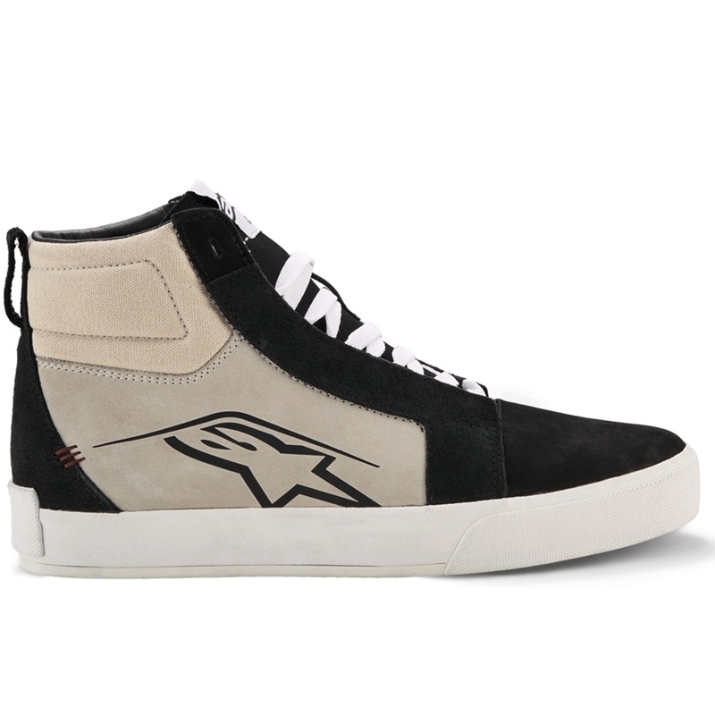 Alpinestars Ride-63 ādas motocikla zābaki melni-gaiši pelēki-balti