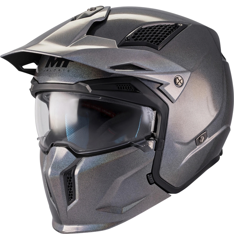 Modulāra motocikla ķivere MT Streetfighter SV S Special Pure T2 spīdīga, daudzkrāsaina