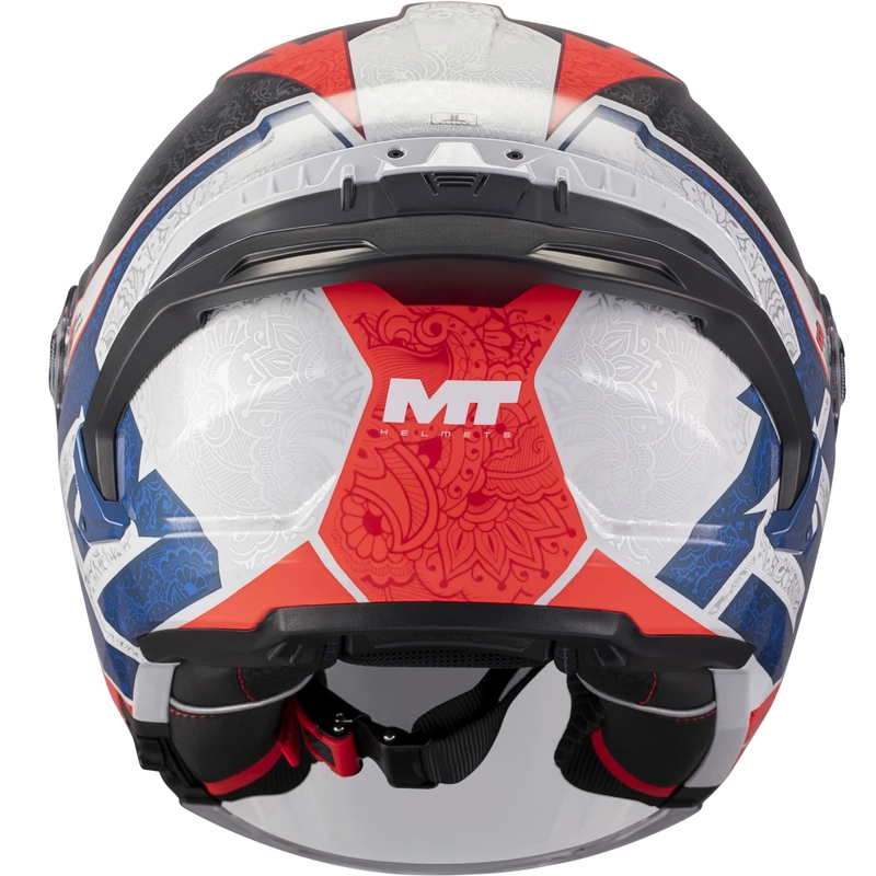 Atvērtā motocikla ķivere MT Cosmo SV Danish 26 Season C5 zila-sarkana-balta-melna