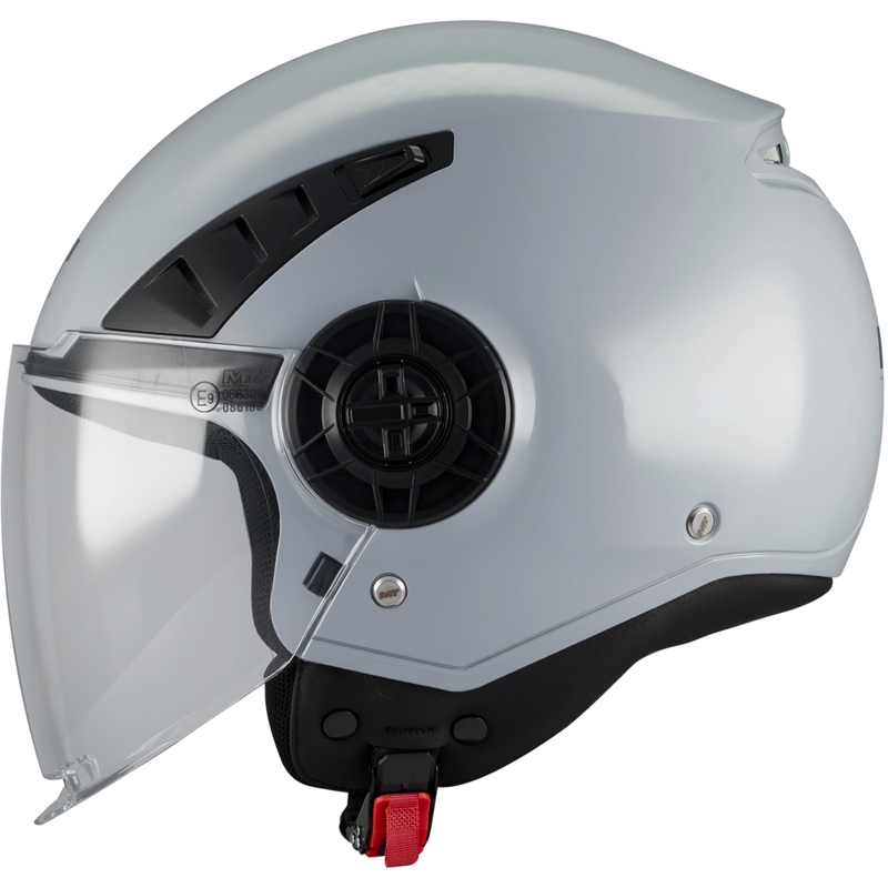 Atvērtā motocikla ķivere MT Aeris Pure A12 spīdīgi pelēka