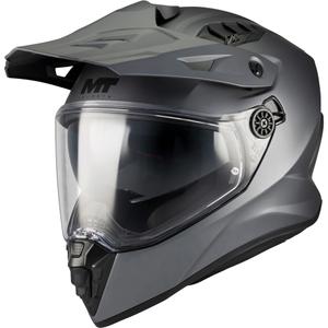 Enduro motocikla ķivere MT Track SV Pure A2 matēti pelēka