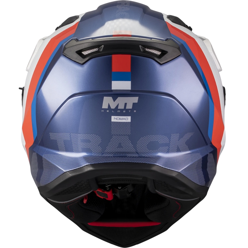 Enduro motocikla ķivere MT Track SV Nomad C0 zila-balta-sarkana