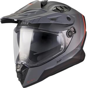 Enduro motocikla ķivere MT Track SV Nomad B25 matēta melna-pelēka-sarkana