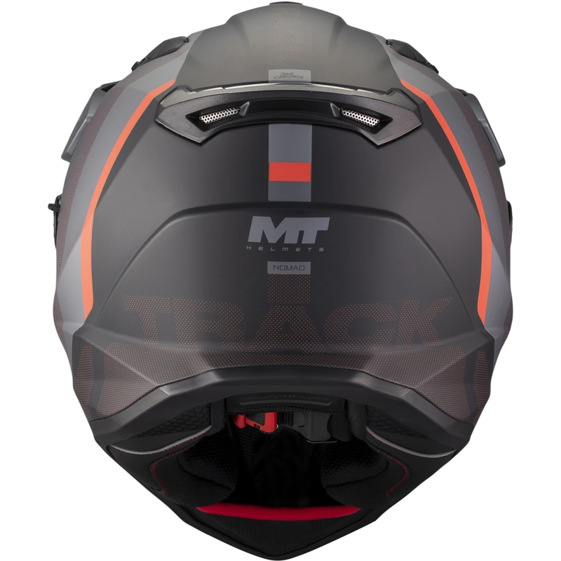 Enduro motocikla ķivere MT Track SV Nomad B25 matēta melna-pelēka-sarkana